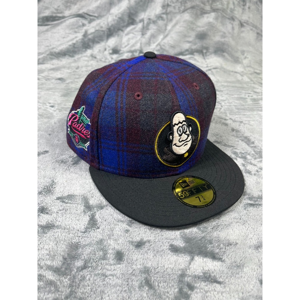 59fifty San Diego Padres Hat Cap 7 3/4 Fitted Retro‎ City Flannel Plaid Era NEW